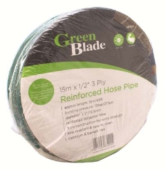 GREEN BLADE 15m x 1/2" 3 Ply Reinforced Hose Pipe