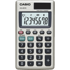 Casio Pocket Calculator with Tax Conversions HS85TE-SK