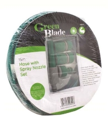 GREEN BLADE 15m Hose with Spray Nozzle Set
