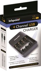 INFAPOWER 5 Channel USB Recharger - No Batteries