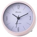 RAVEL Round Contemporary Alarm Clock Pink 90x90x35mm