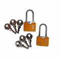 ROLSON Twin Pack 20mm Iron Padlock 3 Keys Protective Cover