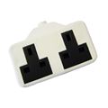 2 Gang Extension Socket Nylon with Neon WHITE