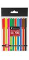 CHILTERN STATIONARY 10 Pack Coloured Ball Point Pens
