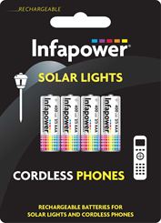 INFAPOWER 4 x 2/3 AAA Rechargeable 400mAh