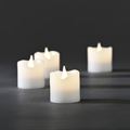 KONST SMIDE LED Set of 4 White Wax Candles