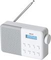 AKAI Compact DAB Digital White Radio Portable/Mains Powered