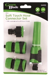 GREEN BLADE 4pc Soft Touch Hose Connector Set