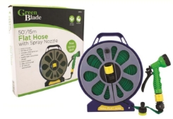 GREEN BLADE 15m Flat Hose with Spray Nozzle