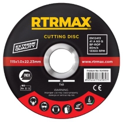 RTRMAX Inox Cutting Disc 115 x 1.0 x 22mm