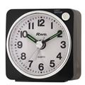 RAVEL Mini Travel Alarm Clock Black 57x56x28mm
