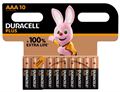 DURACELL (AAA) Plus Power +100% **10 PACK**