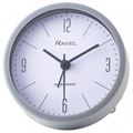 RAVEL Round Contemporary Alarm Clock Grey 90x90x35mm