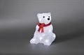 KONST SMIDE Acrylic Sitting Bear 16 White LED B/O