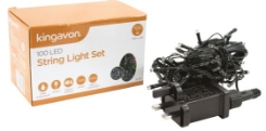 KINGAVON 100 LED String Light Set Mains Powered