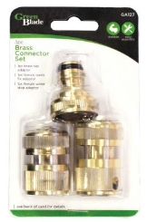 GREEN BLADE 3pc Brass Connector Set